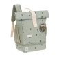 Preview: Mini-Rolltop-Rucksack Happy Prints Light Olive | Lässig