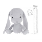 Preview: Kuscheltier Hase 50 cm, grau / Ohren grau | Effiki