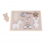 Preview: Puzzle Einhorn und seine Freunde Holz natur bunt | JaBaDaBaDo
