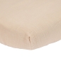 Preview: Spannbetttuch Musselin 70x140/150 cm, beige | Little Dutch