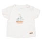 Preview: Kurzärmeliges T-Shirt Sailors Bay Sailboat White, Größe 50/56 | Little Dutch