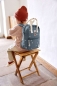 Preview: Rucksack Square - Happy Prints, Dunkelblau | Lässig