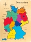 Preview: Puzzle Deutschlandkarte Holz mehrfarbig | small foot