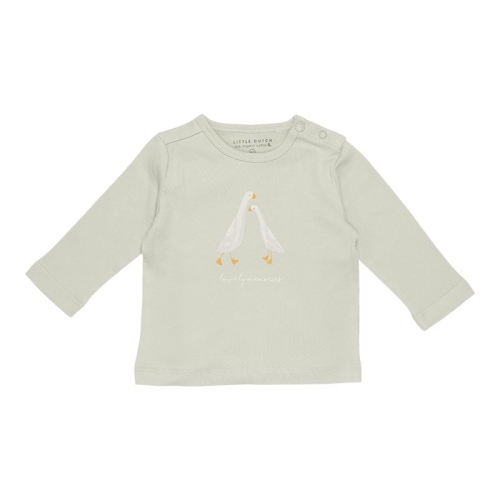 Langarm-Shirt Little Goose Lovely Memories Olive, Größe 86 | Little Dutch