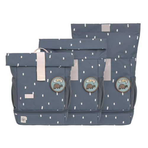 Mini Rolltop-Rucksack Happy Prints Midnight Blue | Lässig