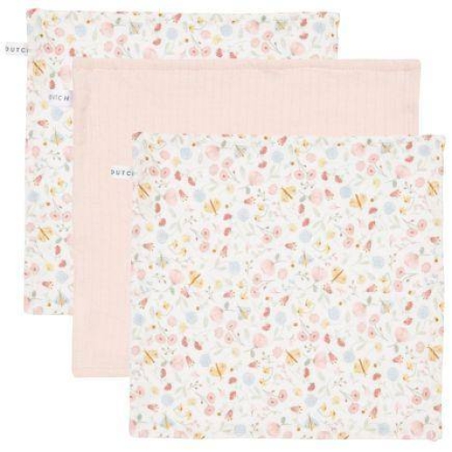 Mundtücher Flowers & Butterflies / Pure Soft Pink | Little Dutch