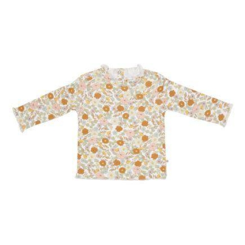 Langarm-Shirt mit Rüschen Vintage Little Flowers, Größe 80 | Little Dutch