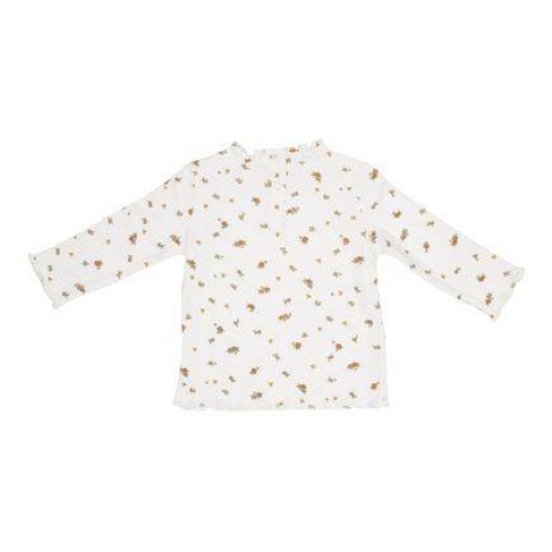 Langarm-Shirt mit Rüschen White Blossom, Größe 80 | Little Dutch
