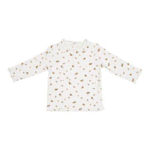 Langarm-Shirt mit Rüschen White Blossom, Größe 74 | Little Dutch