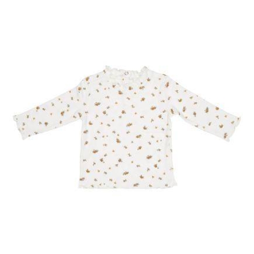 Langarm-Shirt mit Rüschen White Blossom, Größe 68 | Little Dutch