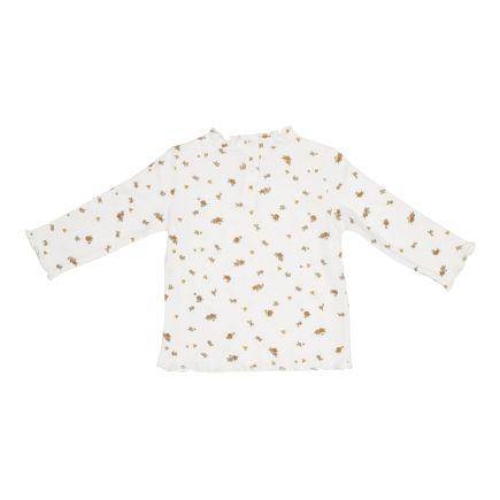 Langarm-Shirt mit Rüschen White Blossom, Größe 68 | Little Dutch