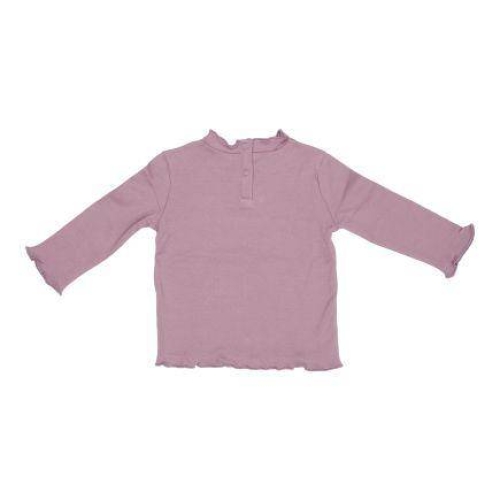 Langarm-Shirt mit Rüschen Vintage Little Flowers Mauve, Größe 80 | Little Dutch