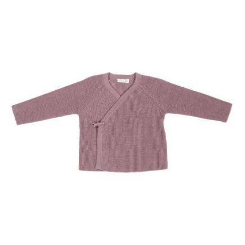 Wickelstrickjacke Essential Pure Mauve, Größe 74 | Little Dutch