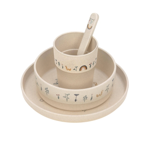 Kinder-Geschirrset Garden Explorer, Beige | Lässig