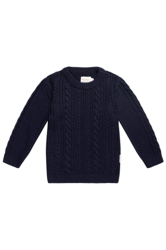 Pullover Strick "Navy" blau, Größe 74-80 | Leevje