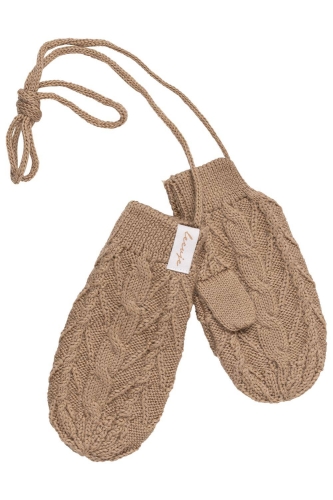 Handschuhe und Schal "Walnut" Beige, 0 und 6 Monate | leevje