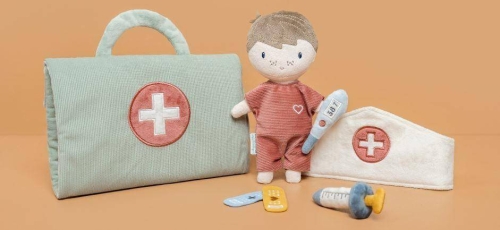 Kuschelpuppe Jim, Doktor Spielset | Little Dutch