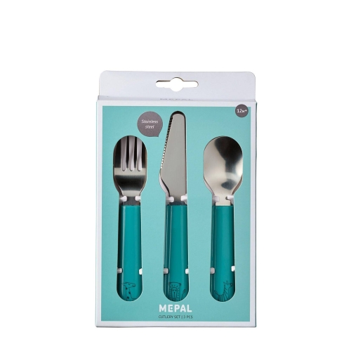 Kinder-Besteckset Mio 3-teilig - Deep Turquoise | Mepal