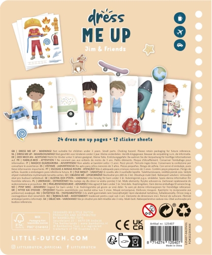 Dress Me Up Stickerbuch - Jim & Friends | Little Dutch