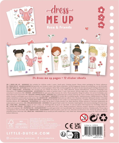 Dress Me Up Stickerbuch - Rosa & Friends | Little Dutch