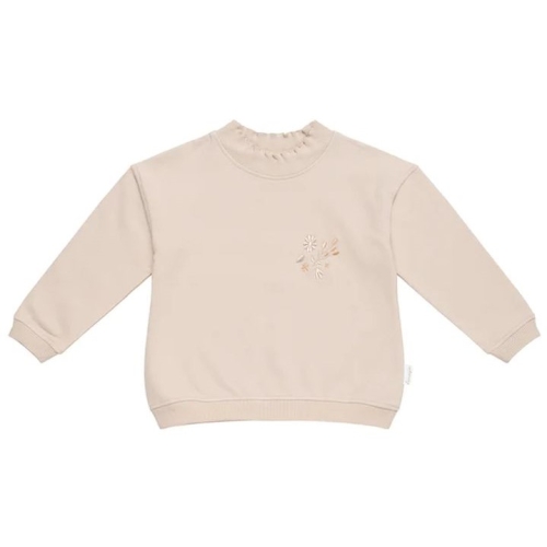 Sweatshirt Oversized mit Rüschenkragen puder grau, 98/104 | leevje