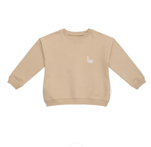 Sweatshirt oversized unisex "Goose" beige, 74 / 80 | leevje
