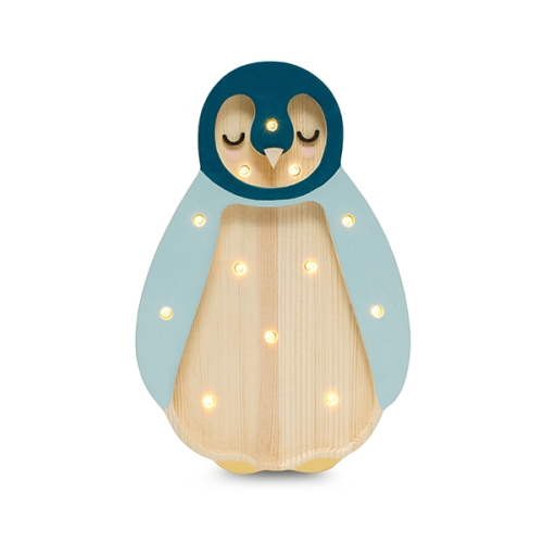 Lampe Baby Pinguin mini, Holz/blau | Little Lights