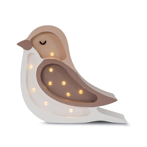 Lampe Vogel mini, hellbraun/beige | Little Lights