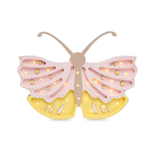 Lampe Schmetterling,  gelb/rosa  | Little Lights