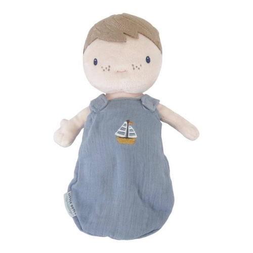 Kuschelpuppe Baby Jim mit Pflegeset Sailors Bay, blau | Little Dutch