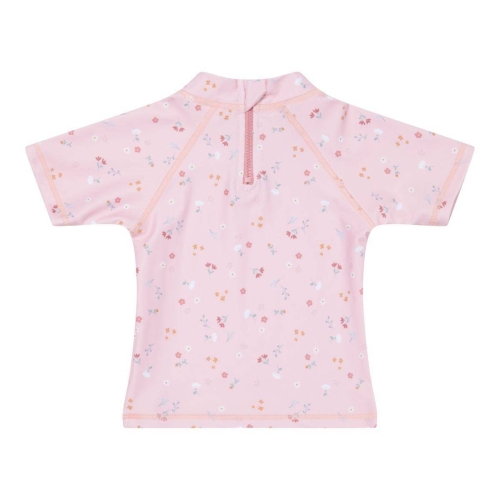 Badeshirt kurzarm Little Pink Flowers, Größe 86/92 | Little Dutch