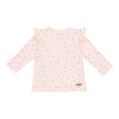 Langarm-Shirt Little Pink Flowers, Größe 80 | Little Dutch