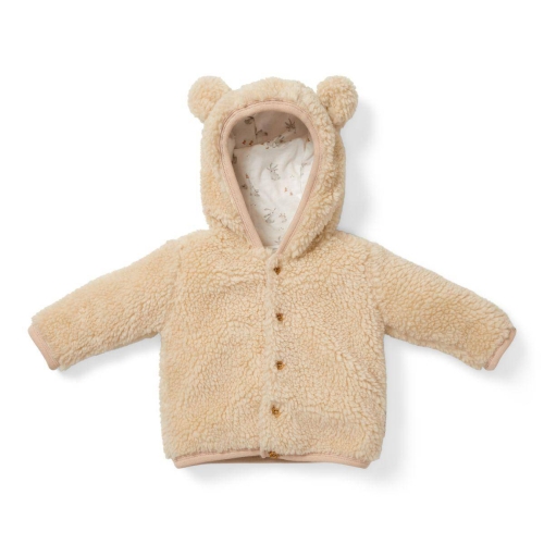 Teddy-Jacke Baby Bunny, Sand, Größe 86 | Little Dutch