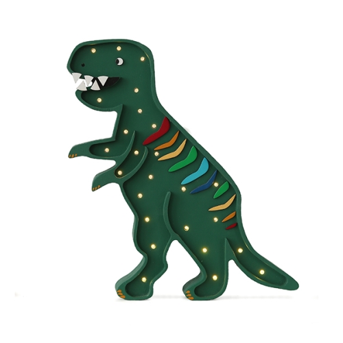 Lampe Dino T-Rex Regenbogen, grün | Little Lights
