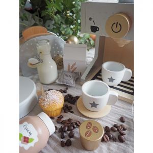 Kaffeemaschine Holz Silber / Gold | JaBaDaBaDo