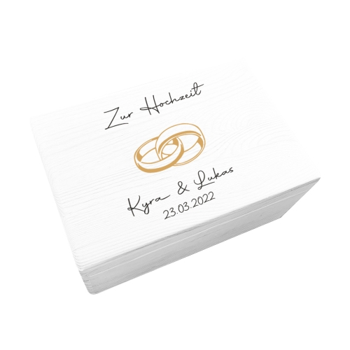 Erinnerungsbox XL - Zur Hochzeit - Verschiedene Motive mit Namen und Datum - Bedruckt | Schmatzepuffer