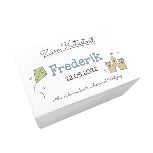 Erinnerungsbox XL - Kitakind mit Spruch - Bedruckt | Schmatzepuffer