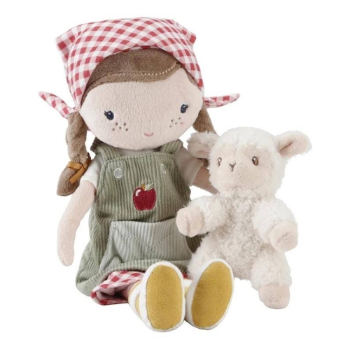 Kuschelpuppe Rosa mit Schaf 35 cm | Little Dutch