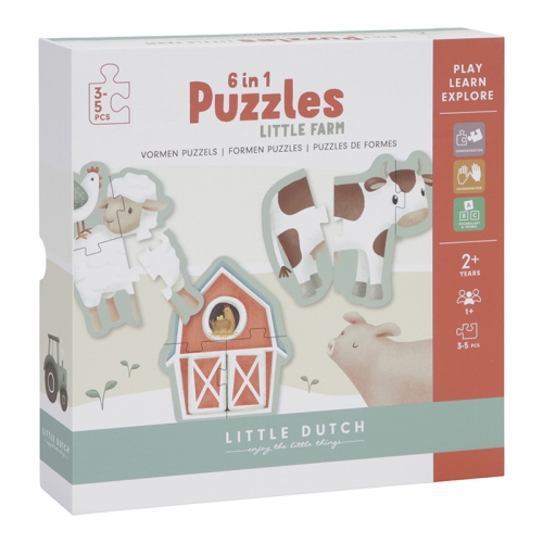 6 in 1 Puzzle-Set Little Farm | Little Dutch