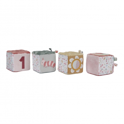 Soft-Würfel Flowers & Butterflies, 4er Set | Little Dutch