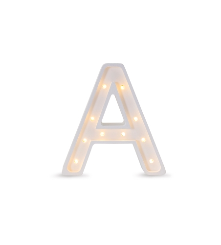 Lampe Buchstabe "A" mini, weiss | Little Lights