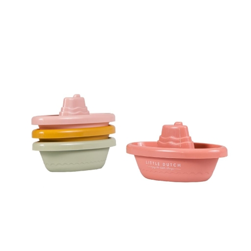 Badewannen-Spielzeug Boote pink | Little Dutch