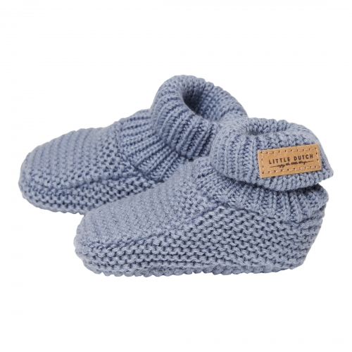 Strick-Babyschuhe Sailors Bay Blue, Größe 2 | Little Dutch