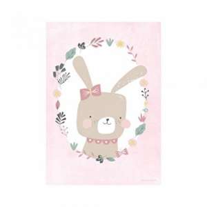 Poster A3 Rabbit Hase "beidseitig bedruckt", rosa | Little Dutch