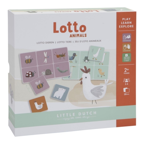Lotto-Spiel Tiere mehrfarbig | Little Dutch