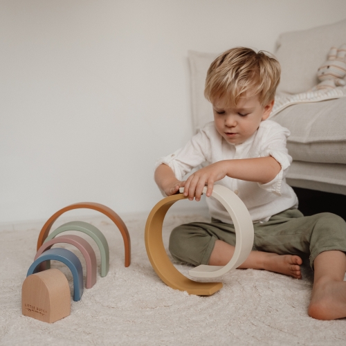 Stapel-Regenbogen Vintage "Zur Taufe" Holz gelasert | Little Dutch