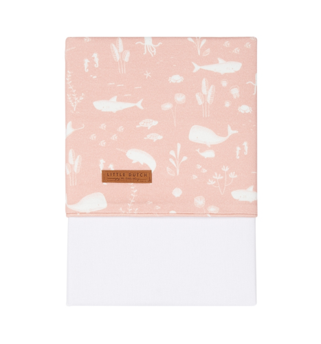 Wiegenlaken Ocean, pink | Little Dutch