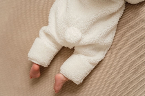 Teddy-Strampler Baby Bunny, Off White, Größe 62/68 | Little Dutch