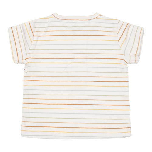 Kurzärmeliges T-Shirt Vintage Sunny Stripes, Größe 62 | Little Dutch