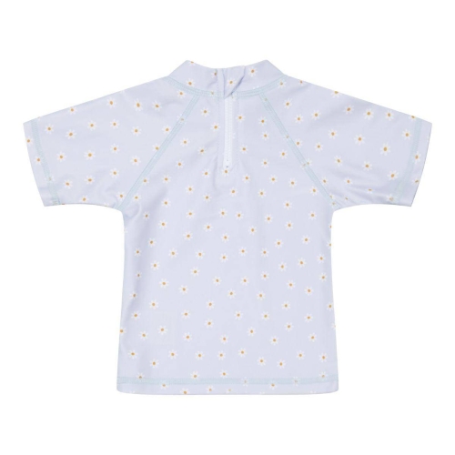 Kurzärmliges Badeshirt Daisies Blue, Größe 98/104 | Little Dutch